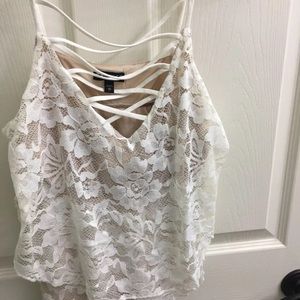 Express lace top xs